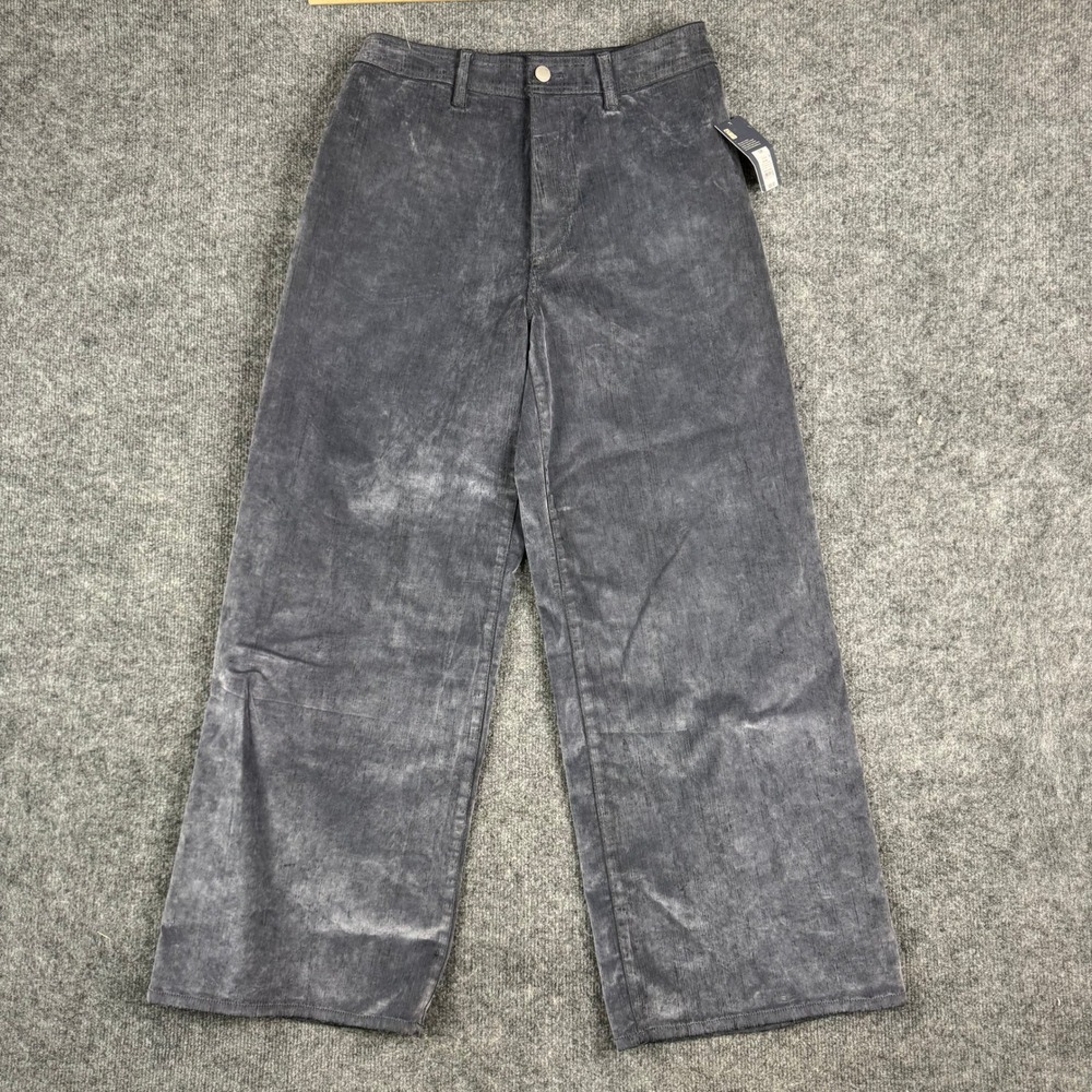 Universal Thread Pants Womens 10R Blue Sailor Wide Leg High Rise Corduroy NWT